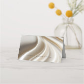 Ivory Satin wedding place card プレイスカード (裏面)