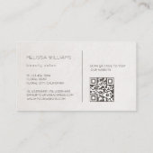 Ivory Sculptural 3D Flowers 名刺 (裏面)