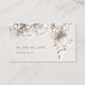 Ivory Sculptural 3D Flowers 名刺 (正面)