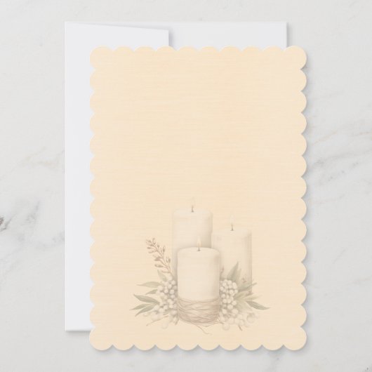 Ivory Shiny Elegant Sparkly Frame Wedding 招待状 (裏面)