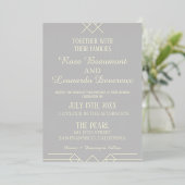 Ivory & Silver Luxe Wedding Invitation 箔招待状 (立ち正面)