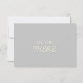 Ivory & Silver Luxury Wedding RSVP Card (裏面)