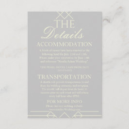 Ivory & Silver Wedding Details Enclosure Card エンクロージャーカード