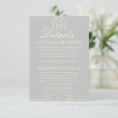 Ivory & Silver Wedding Details Enclosure Card エンクロージャーカード (スタンド正面)