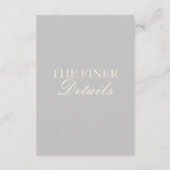 Ivory & Silver Wedding Details Enclosure Card エンクロージャーカード (裏面)