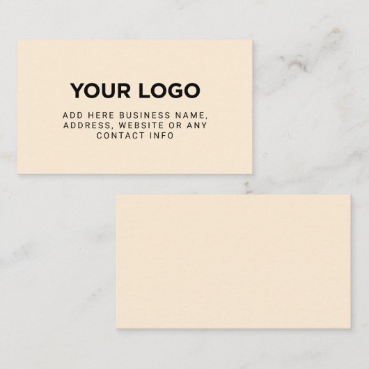 Ivory | Simple Company Logo 名刺 (正面/裏面)