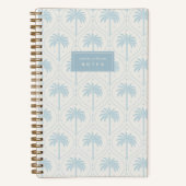 Ivory Sky | Palm Trellis Personalized ノートブック (正面)