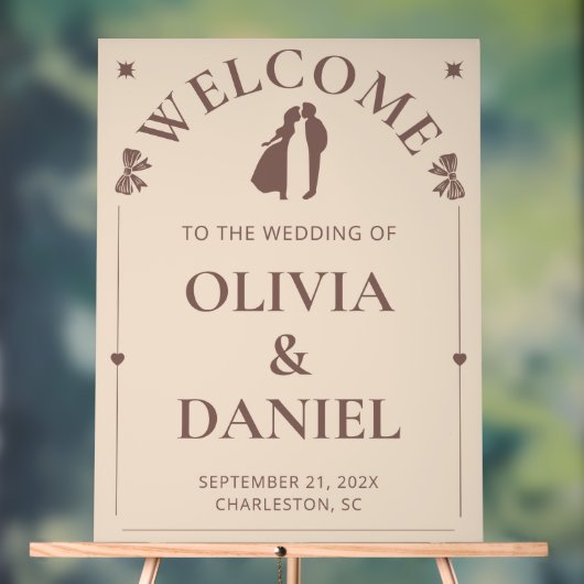 Ivory & Taupe Minimalist Entry Sign アクリルサイン (ニュートラル)