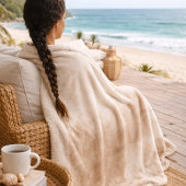 Ivory Taupe Mist シェルパブランケット