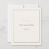 Ivory taupe monogram wreath birthday save the date (裏面)