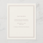 Ivory taupe monogram wreath birthday save the date チラシ (裏面)