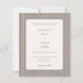 Ivory Taupe Neutral Pinstriped Wedding  (正面)