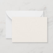 Ivory taupe wedding response RSVP ノートカード (裏面)