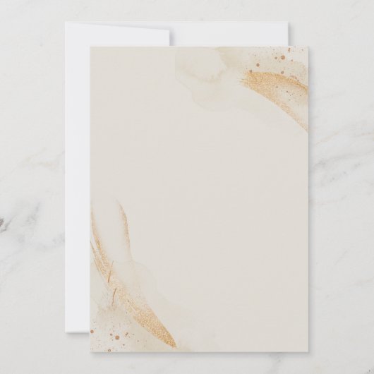 Ivory Watercolor Elegant Wedding 招待状 (裏面)