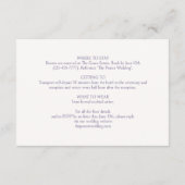 Ivory | Watercolor Floral Wedding Details  エンクロージャーカード (裏面)