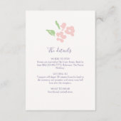 Ivory | Watercolor Floral Wedding Details  エンクロージャーカード (正面)