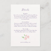Ivory | Watercolor Wedding Details Enclosure Card エンクロージャーカード (正面)