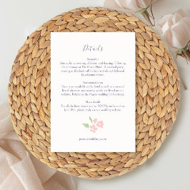 Ivory | Watercolor Wedding Details Enclosure Card エンクロージャーカード
