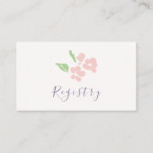 Ivory | Watercolor Wedding Registry Enclosure Card エンクロージャーカード (正面)