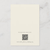 Ivory Wedding Details Qr Code Enclosure Card 招待状 (裏面)