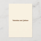 Ivory Wedding Reception Portrait Enclosure Card エンクロージャーカード (裏面)