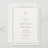 Ivory | Whimsical Floral Wedding Invitation 招待状 (正面)