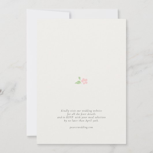 Ivory | Whimsical Floral Wedding Invitation 招待状 (裏面)
