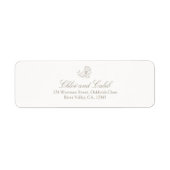 Ivory White | Botanical Return address label ラベル (正面)