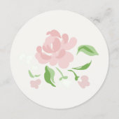 Ivory & White | Chic Floral Wedding Menu Card メニュー (裏面)