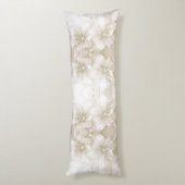 Ivory White Flowers Body Pillow ボディピロー (裏面 (縦))