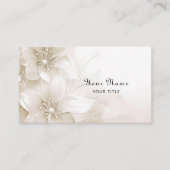 Ivory White Flowers Business Card 名刺 (正面)