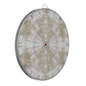Ivory White Flowers Dartboard ダーツボード (正面左)