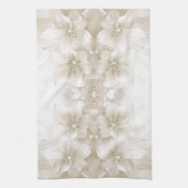 Ivory White Flowers Kitchen Towels キッチンタオル (縦)