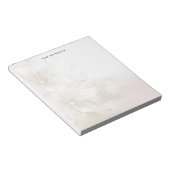 Ivory White Flowers Notepad ノートパッド (アングル)