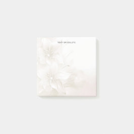 Ivory White Flowers Post it Notes ポストイット