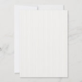 Ivory White & Sand | Stripe Floral Wedding  招待状 (裏面)