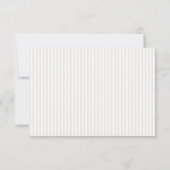 Ivory White | Stripe & Floral Wedding RSVP Card (裏面)