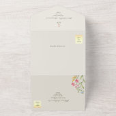 Ivory Wildflower Photo Wedding オールインワン招待状 (外側)