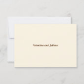 Ivory With Brown Text Wedding RSVP (裏面)