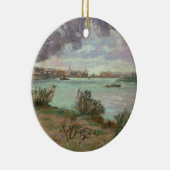 Ivryのセーヌ河そしてマルヌの合流 セラミックオーナメント (右)