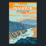 Ivvavik National Park Canada Travel Art Vintage ポスター<br><div class="desc">Ivvavik National Park vector art design. The Park was created as a result of the Inuvialuit Final Agreement in 1984,  negotiated between the Canadian Government and the Inuvialuit of the Northern Yukon.</div>