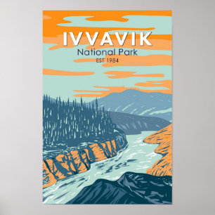 Ivvavik National Park Canada Travel Art Vintage ポスター