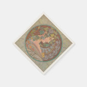 Ivy - Alphonse Mucha スタンダードカクテルナプキン (角)