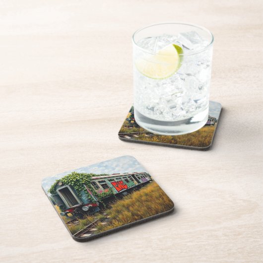 Ivy and Graffiti  Covered Abandoned Train  コースター (右側)