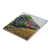 Ivy and Graffiti Covered Abandoned Train タイル (側面)