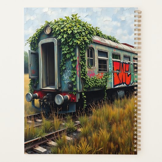 Ivy and Graffiti  Covered Abandoned Train プランナー手帳 (裏面)