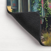 Ivy and Graffiti  Covered Abandoned Train  マウスパッド (コーナー)