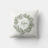 Ivy Botanical Monogram I Design クッション (正面)