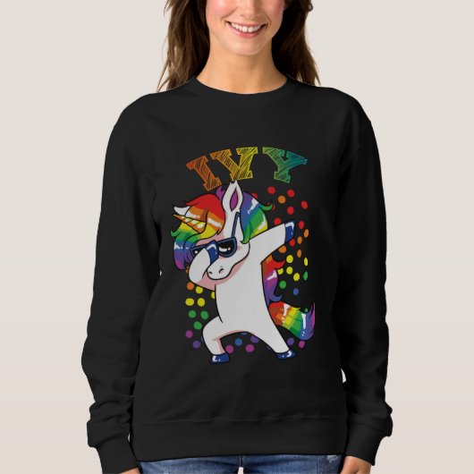 Ivy Dabbing Unicorn スウェットシャツ (正面)