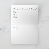 Ivy, holly, pine and berry holiday invitation サンキューカード (内部)